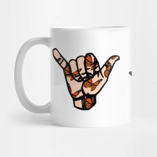 butterfly shaka hand, star & lightning sticker pack Mug